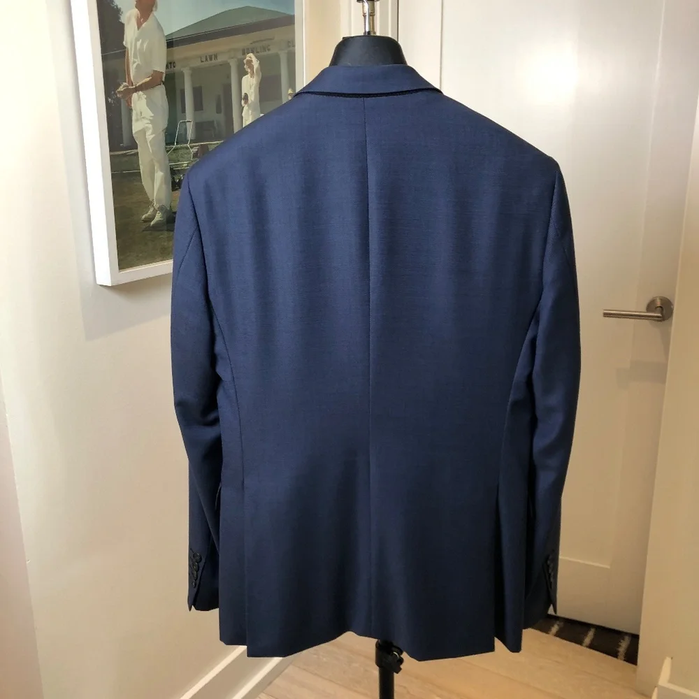 KENZO Men's Slim Fit Suit, Med Blue Size Euro 50 (US size 40) - Picture 4 of 13